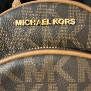 Michael Kors Brown Monogram small backpack